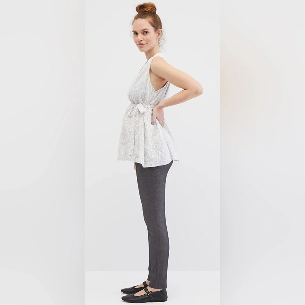 Maternity Motherhood PantsStretchy Skinny Gray Size Maternity Small - Picture 2 of 12